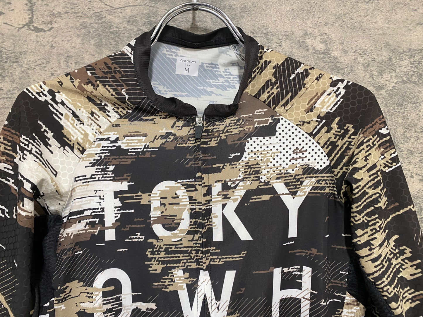 IU470 イサドア Isadore 半袖 サイクルジャージ M 茶 白 TOKYO Wheels