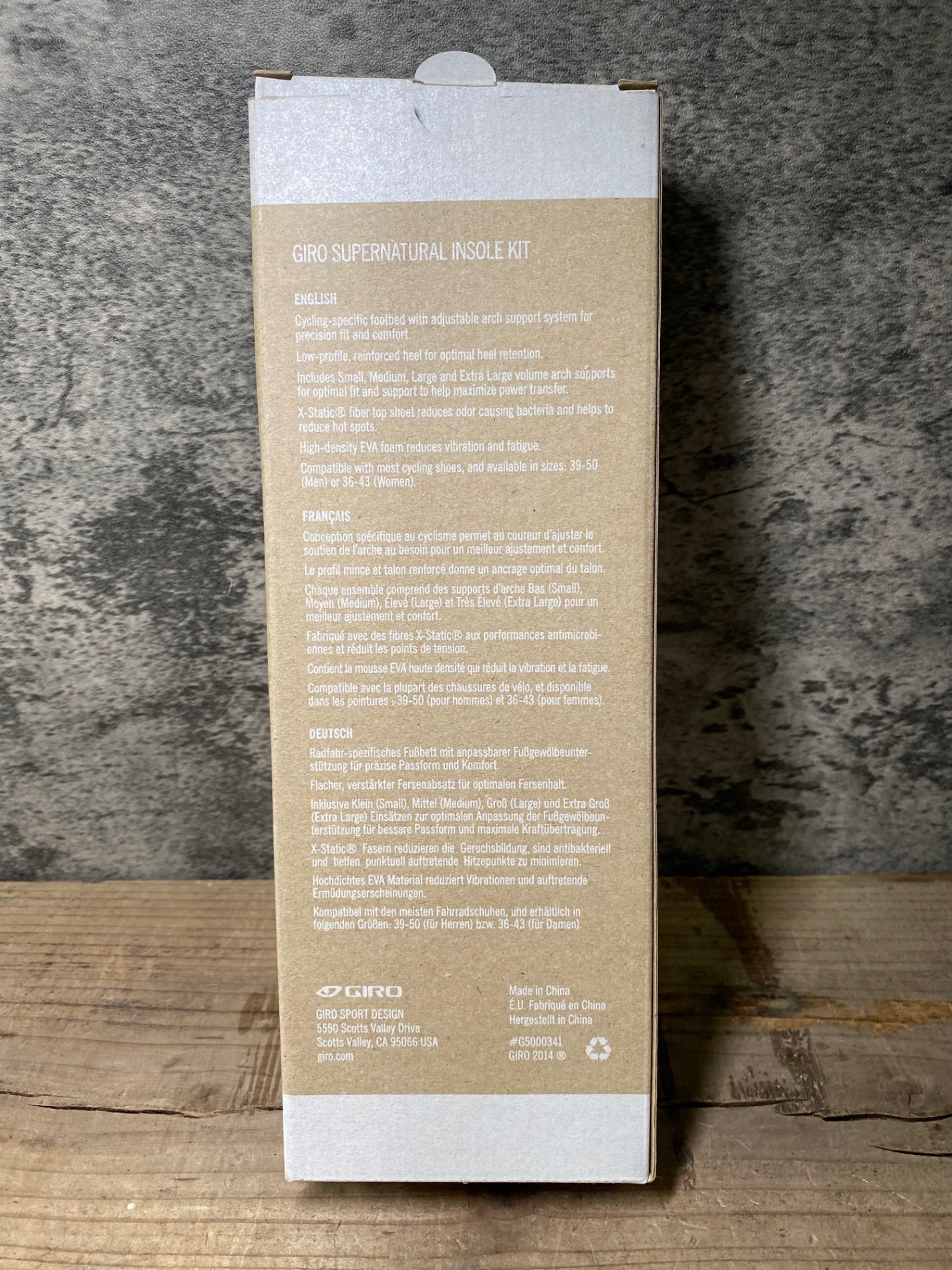 IT919 ジロ GIRO SUPERNATURAL MEN'S INSOLE KIT インソール グレー オレンジ M(39-40.5)