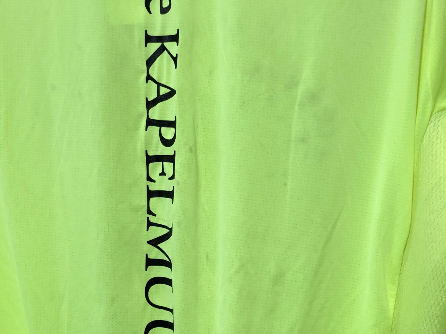 IJ389 リオンドカペルミュール Lion de KAPELMUUR 半袖 サイクルジャージ 黄緑 ASIA XL