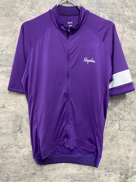 JB047 ラファ Rapha CORE JERSEY 半袖 サイクルジャージ 紫 L