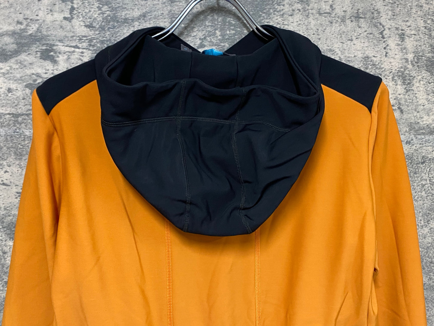 IZ145 カフェドシクリステ Cafe du Cycliste Penelope Gravel Cycling Jersey 長袖 サイクルジャージ オレンジ 紺 S 裏起毛