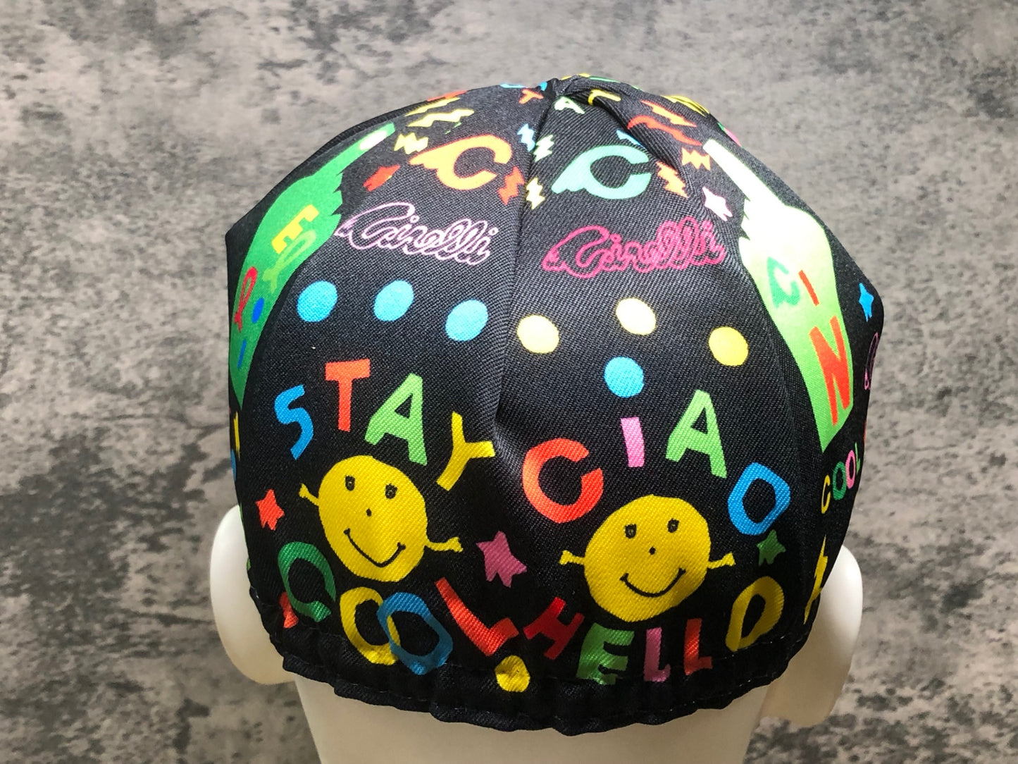 IN190 チネリ Cinelli サイクルキャップ 黒 総柄