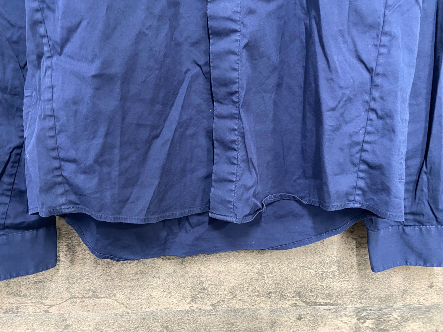 IT633 ラファ Rapha POPLIM SHIRT 長袖 Yシャツ 紺 S ※スレ