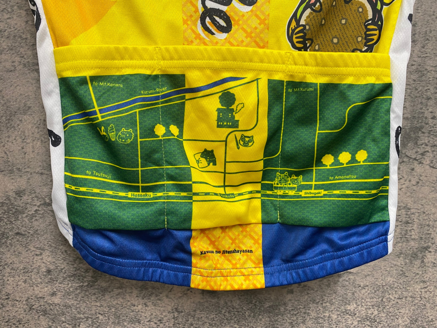 JD263 サンボルト SUNVOLT 半袖 サイクルジャージ 青 緑 黄 XS かわうその自転車屋さん 痛ジャージ