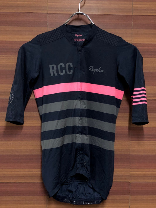 IL659 ラファ Rapha RCC PRO TEAM AERO JERSEY 半袖 サイクルジャージ 紺 グレー ピンク XS