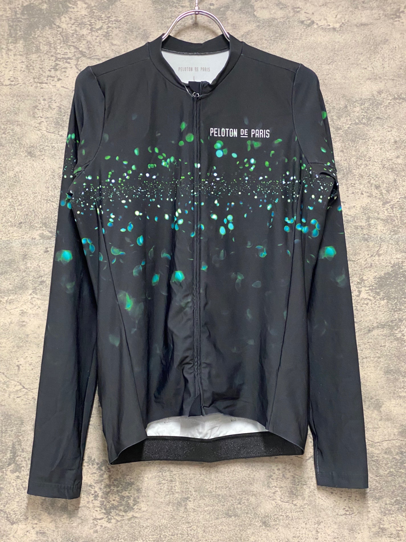 JC042 プロトンドパリ Peloton de Paris 長袖 サイクルジャージ 黒 L TADAAM