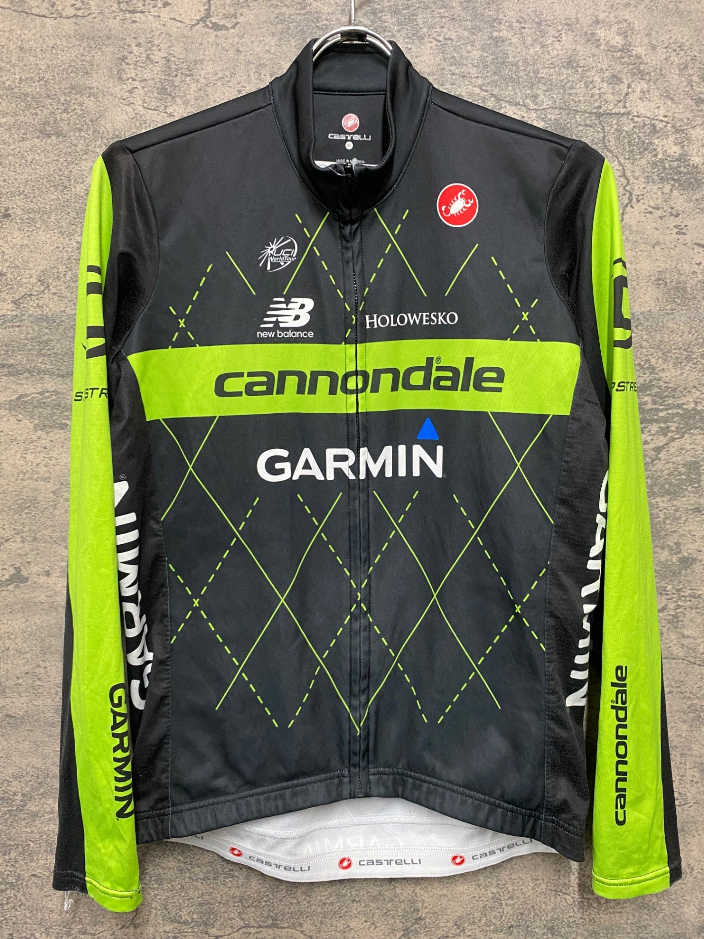 JD124 カステリ CASTELLI 長袖 サイクルジャージ 黒 XL 裏起毛 Cannondale