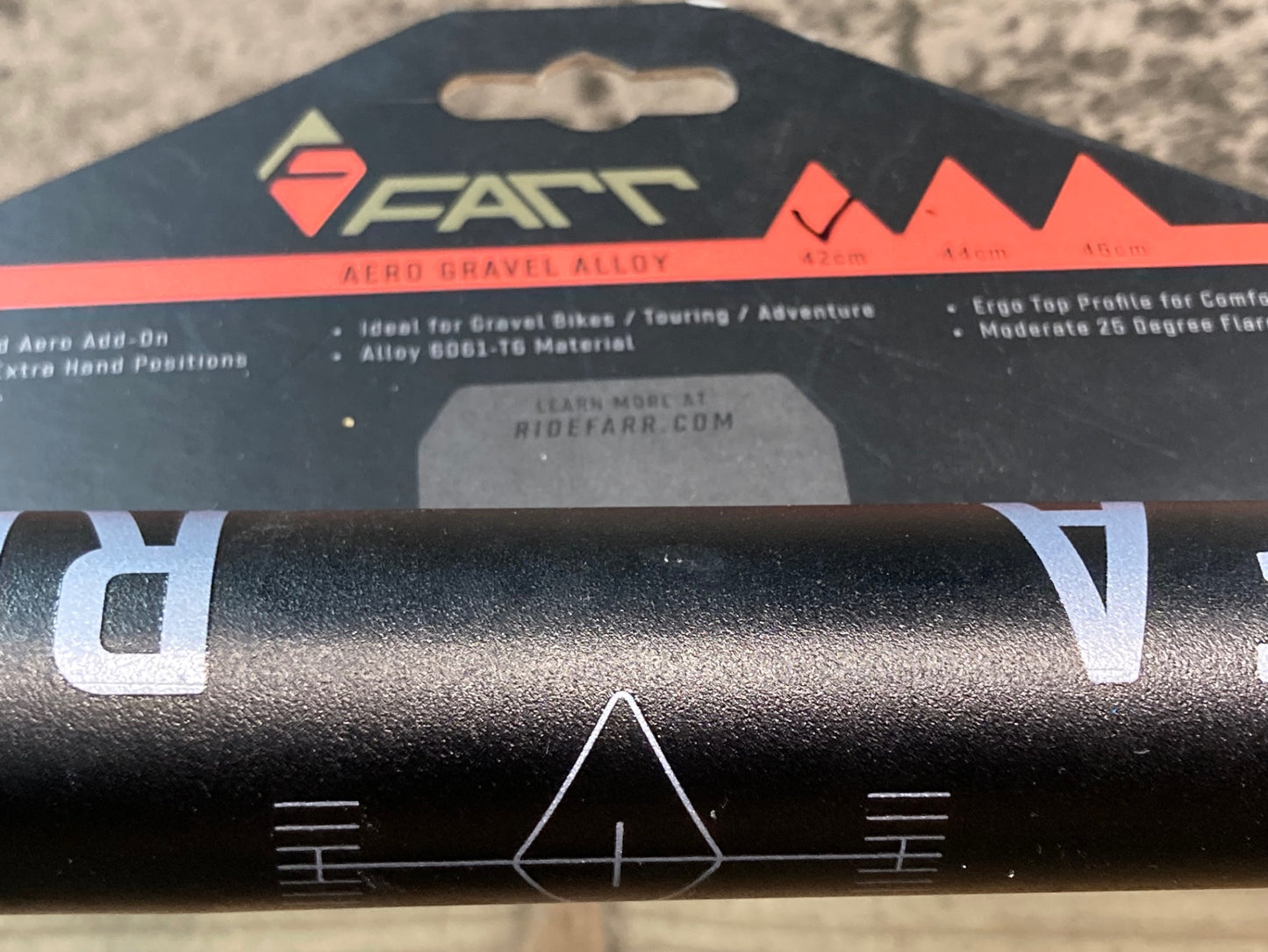 IR308 ライドファー RIDEFARR AERO GRAVEL ALLOY HANDLE BAR アルミドロップハンドル エンド535mm