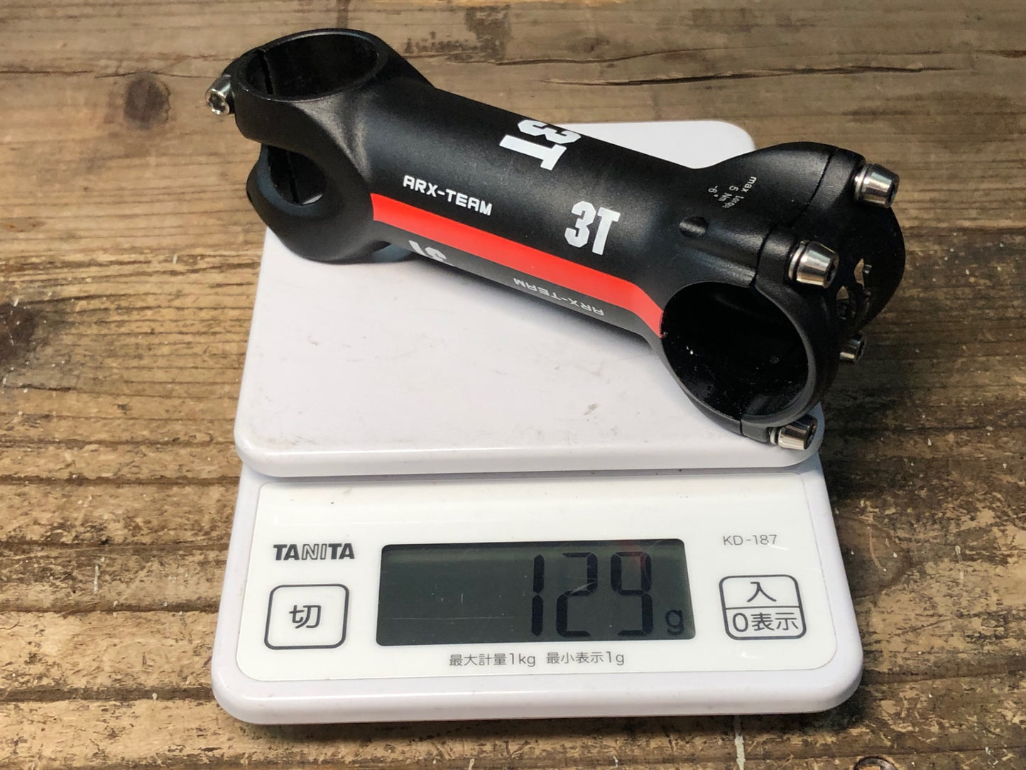 IY965 3T ARX-TEAM アルミ ステム 黒 110mm Φ31.8 OS -6°