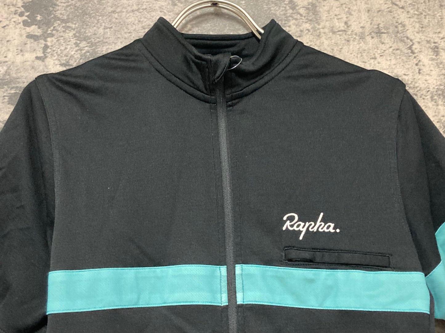 IW746 ラファ Rapha MEN'S SS TRAINING BREVET JERSEY 半袖 サイクルジャージ 黒 水色 M TEAM sky