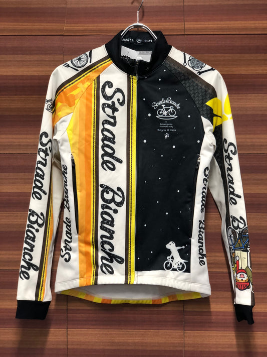 IL579 サンボルト SUNVOLT 長袖 サイクルジャケット 黄 白 レディース M 裏起毛 かわうその自転車屋さん 痛ジャージ