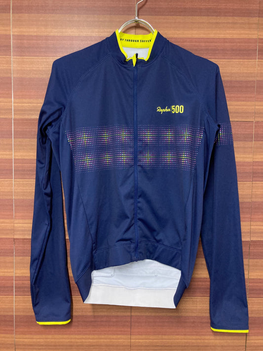 IK045 ラファ Rapha MENS LONG SLEEVE CORE JERSEY 長袖サイクルジャージ S 紺