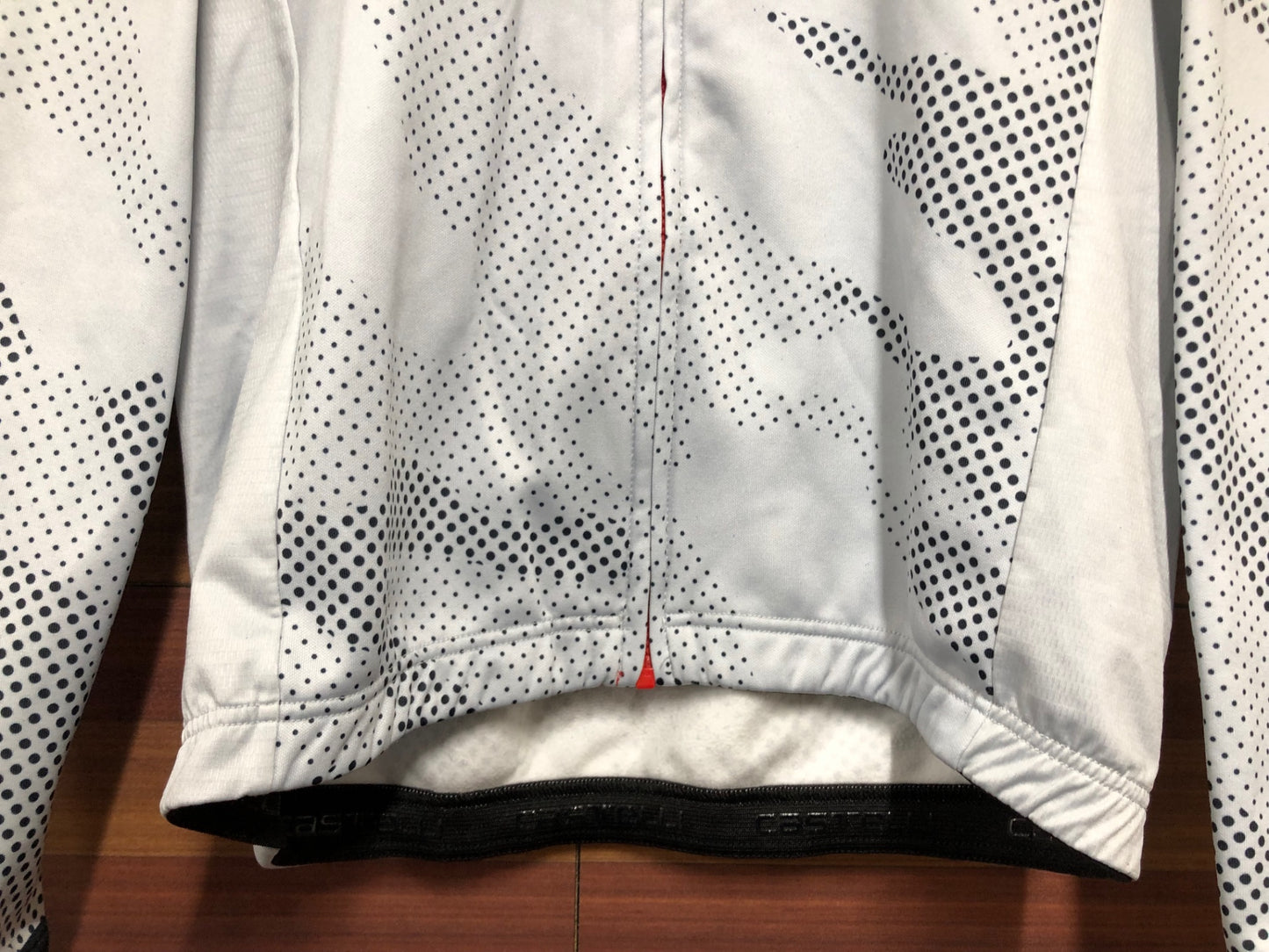 II035 カステリ CASTELLI 裏起毛 長袖 サイクルジャージ 水色 S