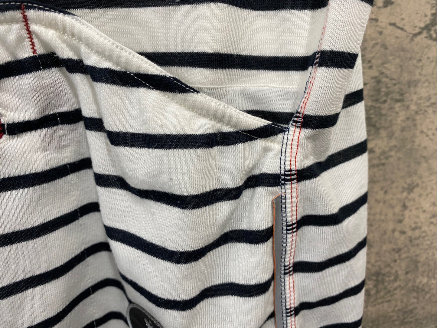 JB766 カフェドシクリステ CAFE DU CYCLISTE 半袖 サイクルジャージ 白紺 ボーダー L