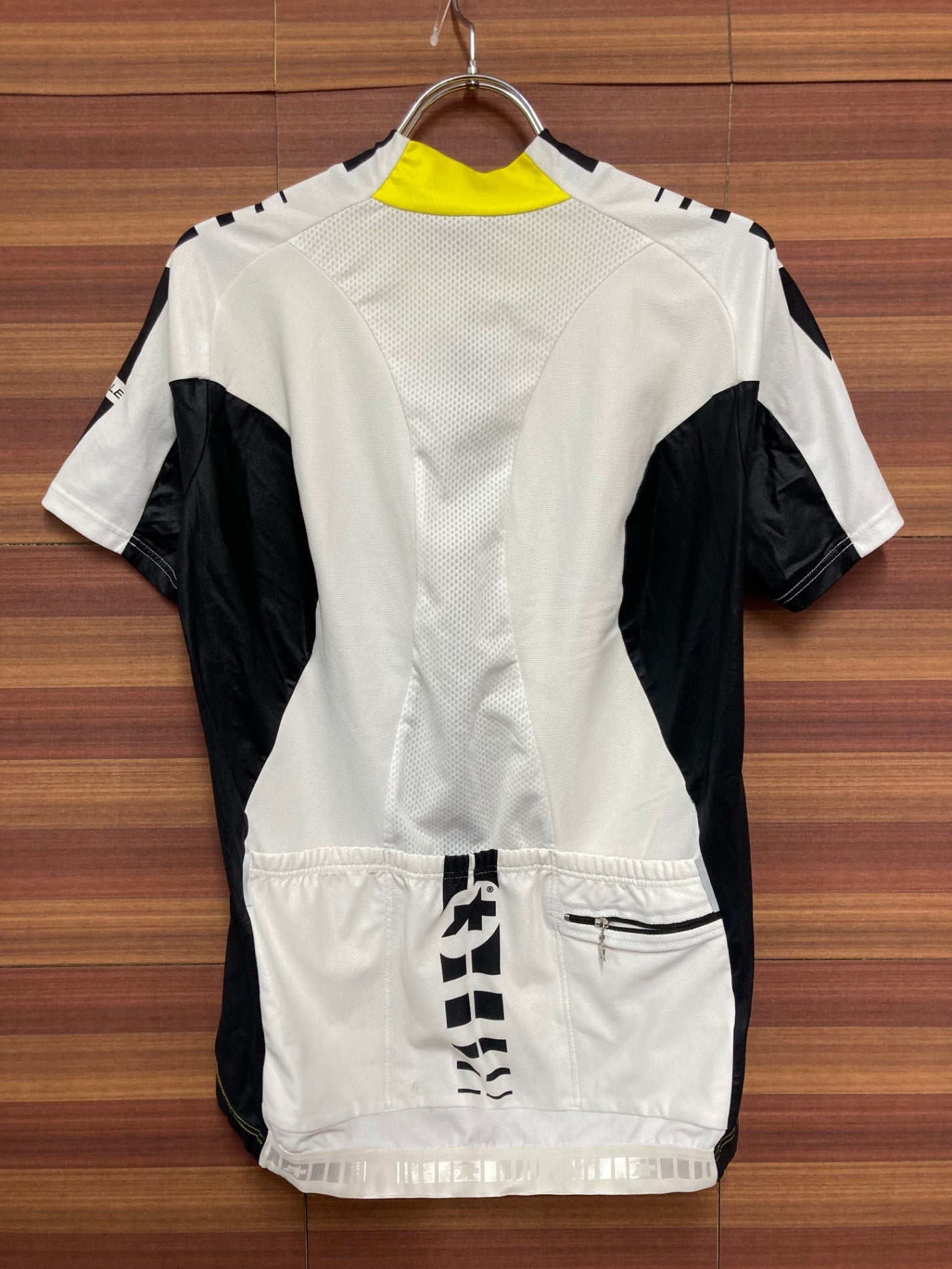 IO843 アソス assos SS.MILLE 半袖 サイクルジャージ S 白黄 タグ欠損