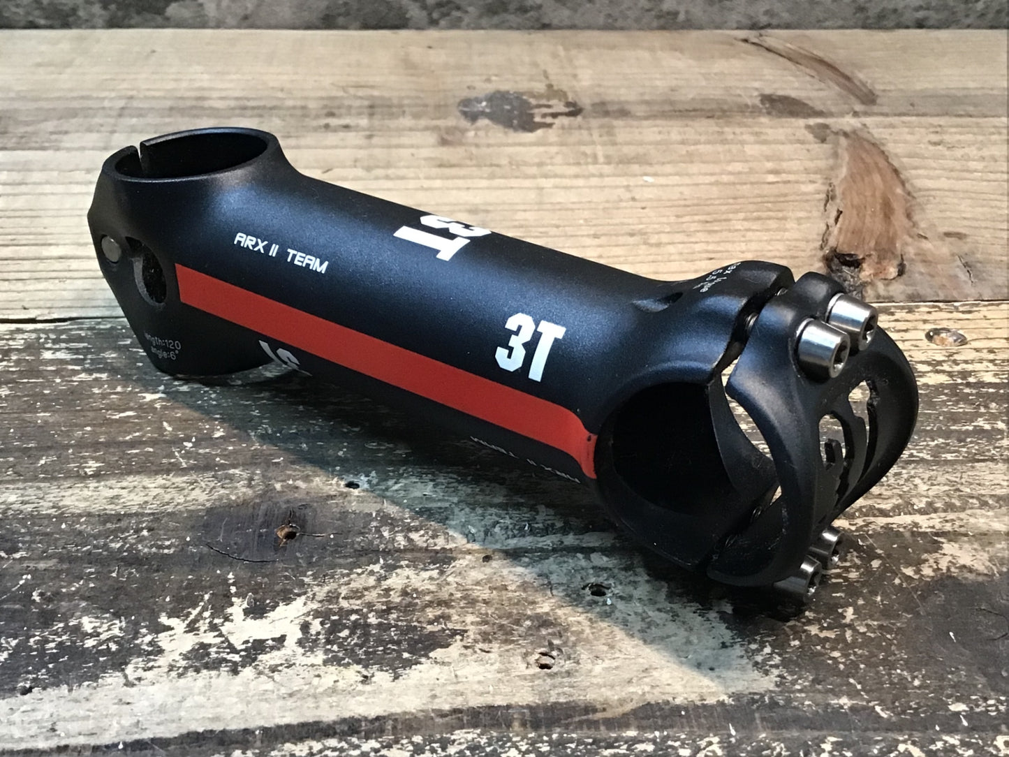 IW527 3T ARX2 TEAM アルミ ステム 黒 赤 120mm Φ31.8 OS 6°