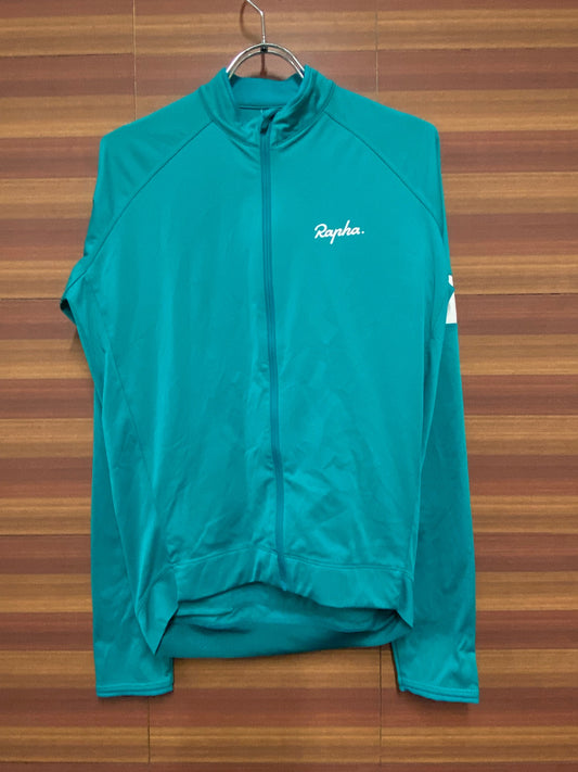 IH883 ラファ Rapha CORE LONG SLEEVE JERRSEY 長袖 緑 M 裏起毛