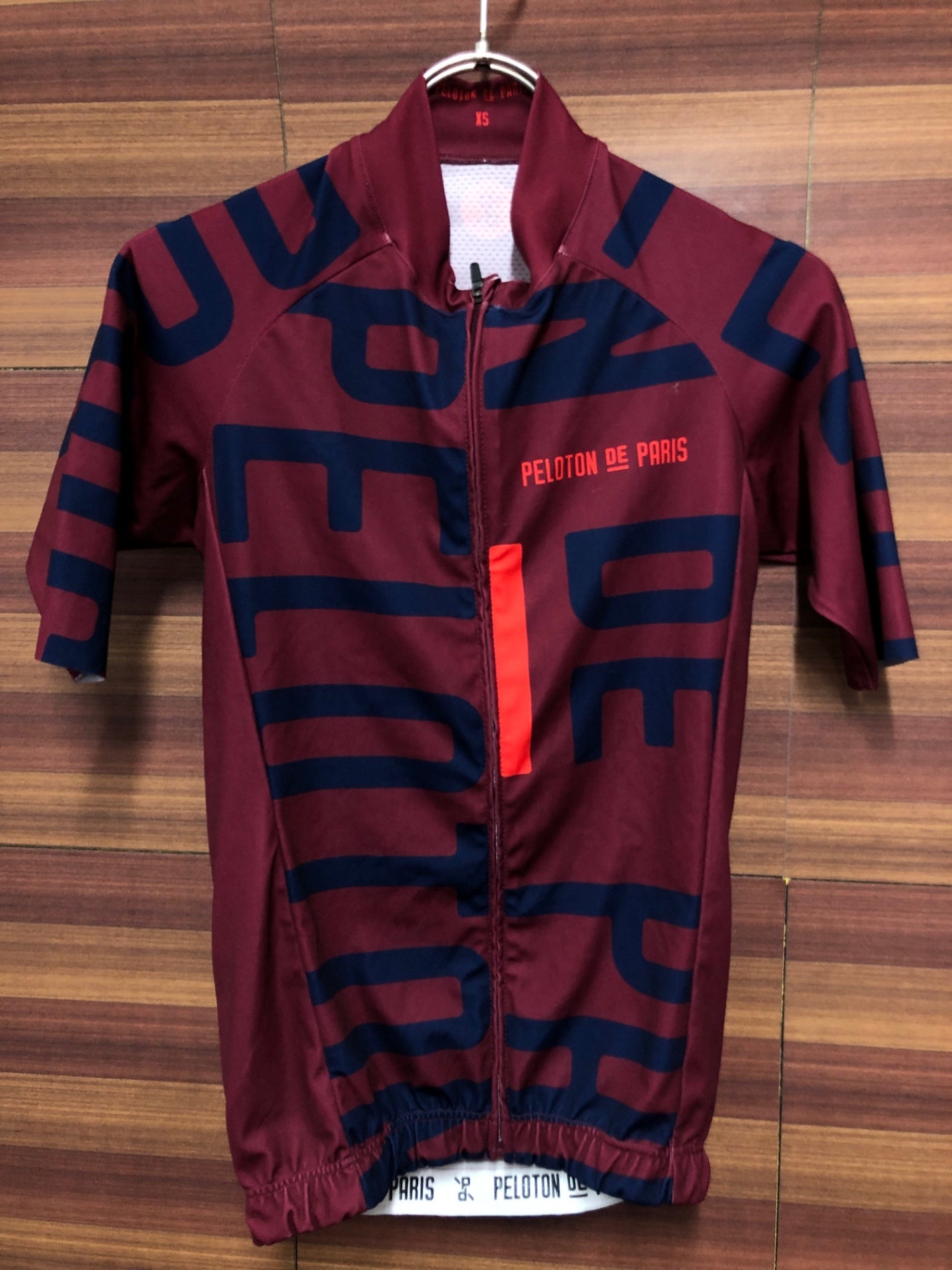 IQ751 プロトンドパリ PELOTON DE PARIS 半袖 サイクルジャージ バーガンディ XS
