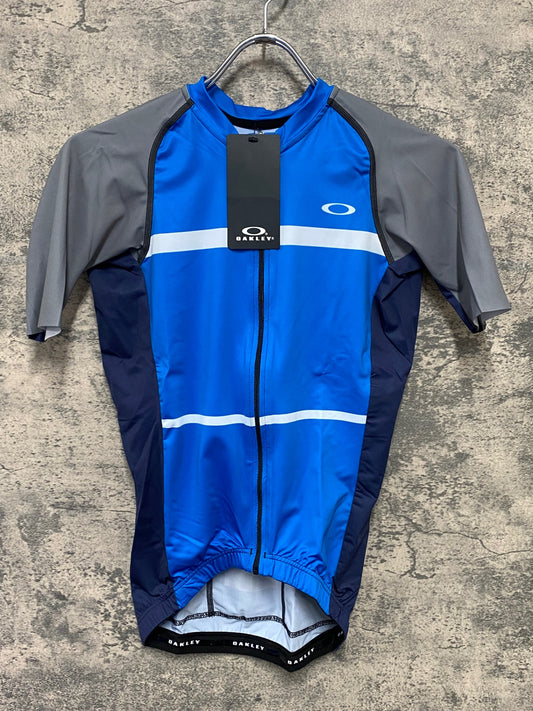 IY890 オークリー OAKLEY 半袖 サイクルジャージ 青 S