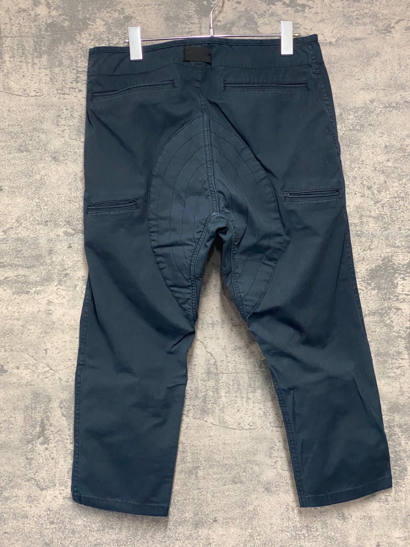 JC289 ナリフリ narifuri クロップドパンツ 七分丈 黒 M