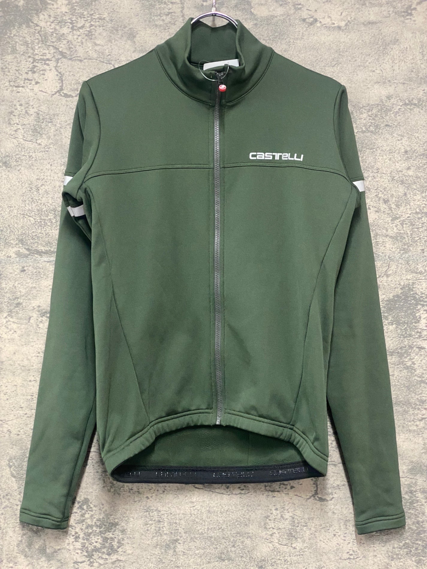 IZ240 カステリ CASTELLI 長袖 サイクルジャージ カーキ XS 裏起毛