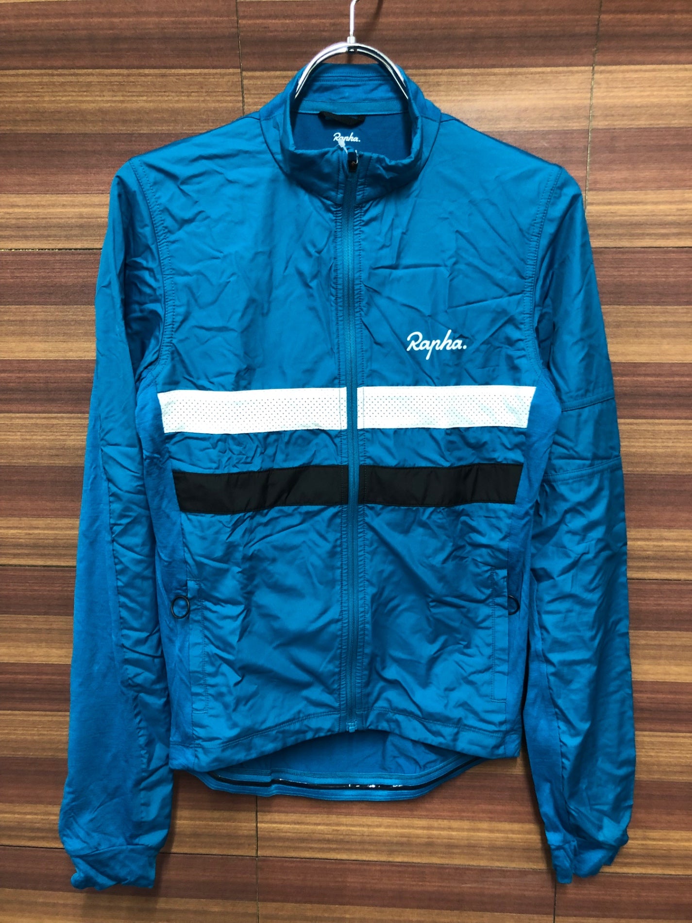 IT313 ラファ Rapha LONG SLEEVE BREVET WINDBLOCK JERSEY 長袖 サイクルジャージ ターコイズブルー XS