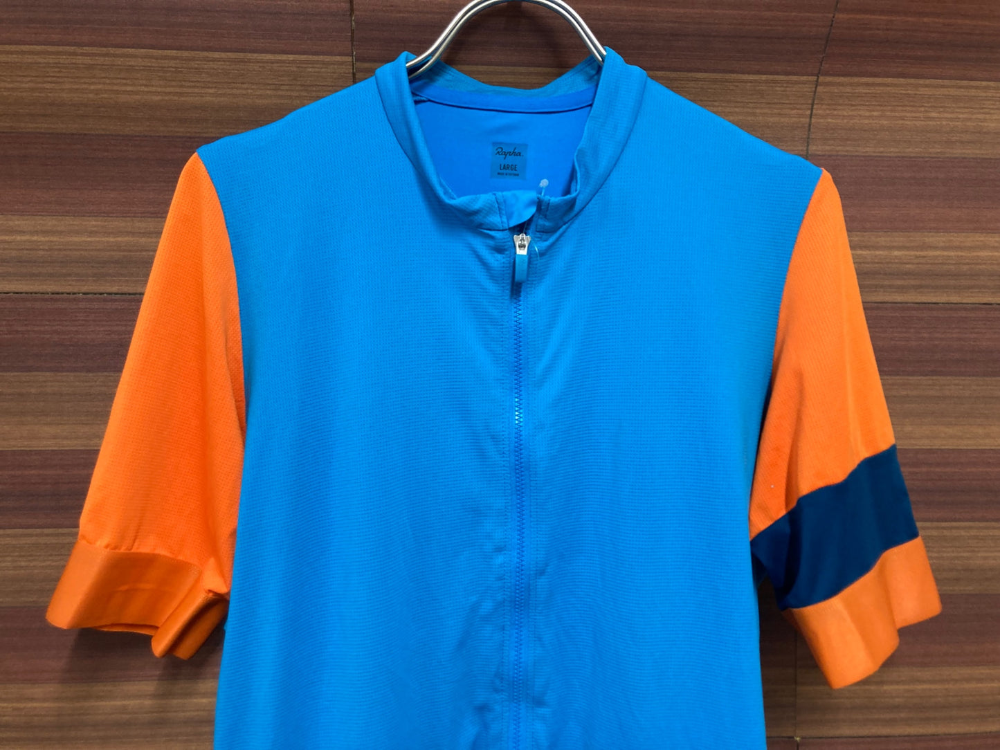 IW246 ラファ Rapha PRO TEAM TRAINING JERSEY 半袖 サイクルジャージ 青 オレンジ L