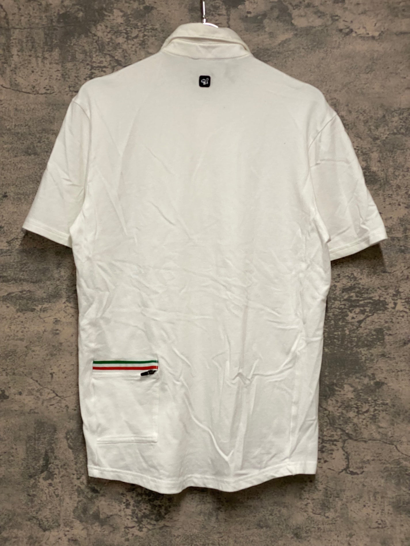 JD961 デマルキ De Marchi 半袖 ポロシャツ バックポケット 白 M