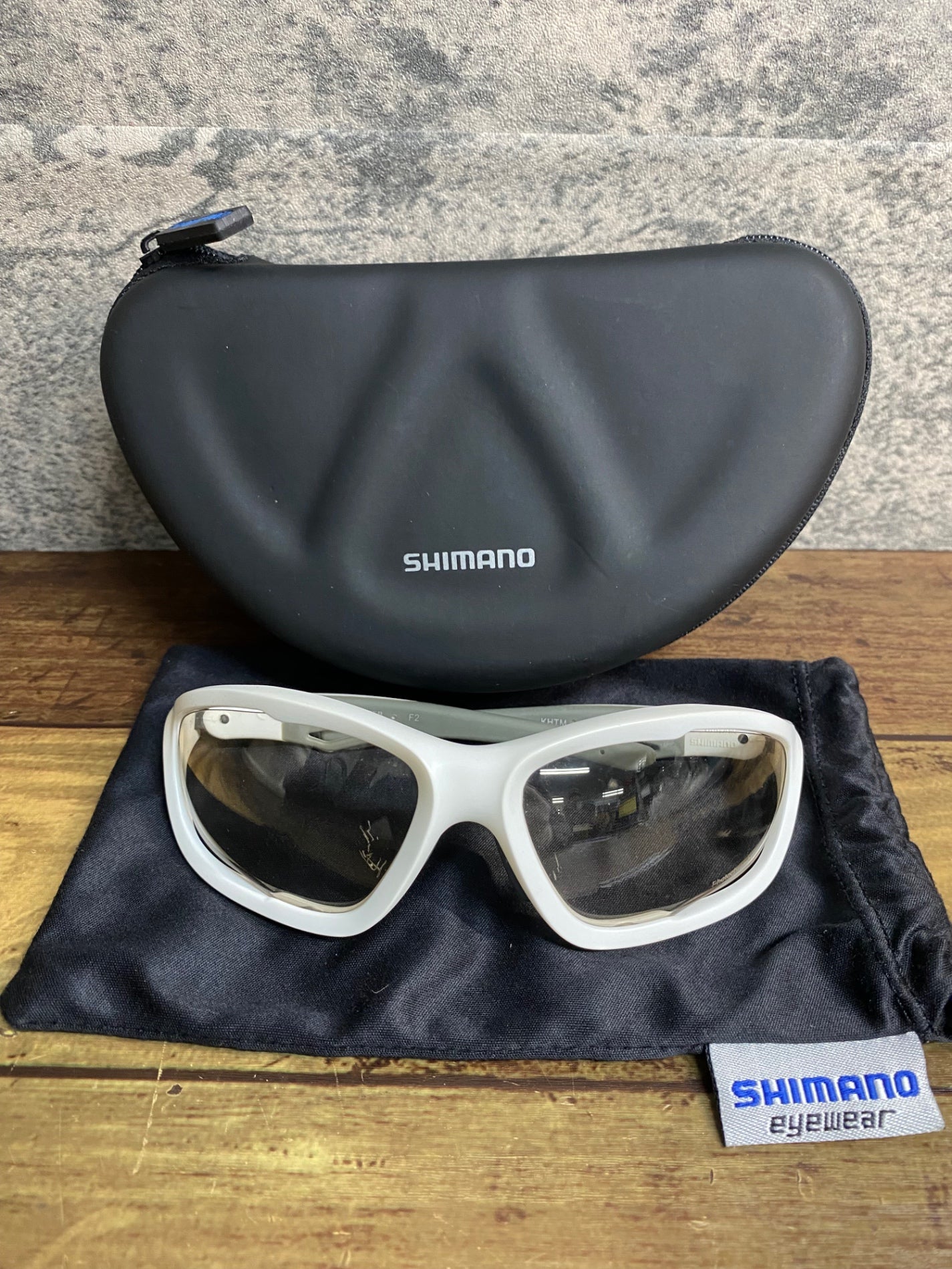 JC179 シマノ SHIMANO CE-S60X サングラス アイウェア 白 レンズ小傷