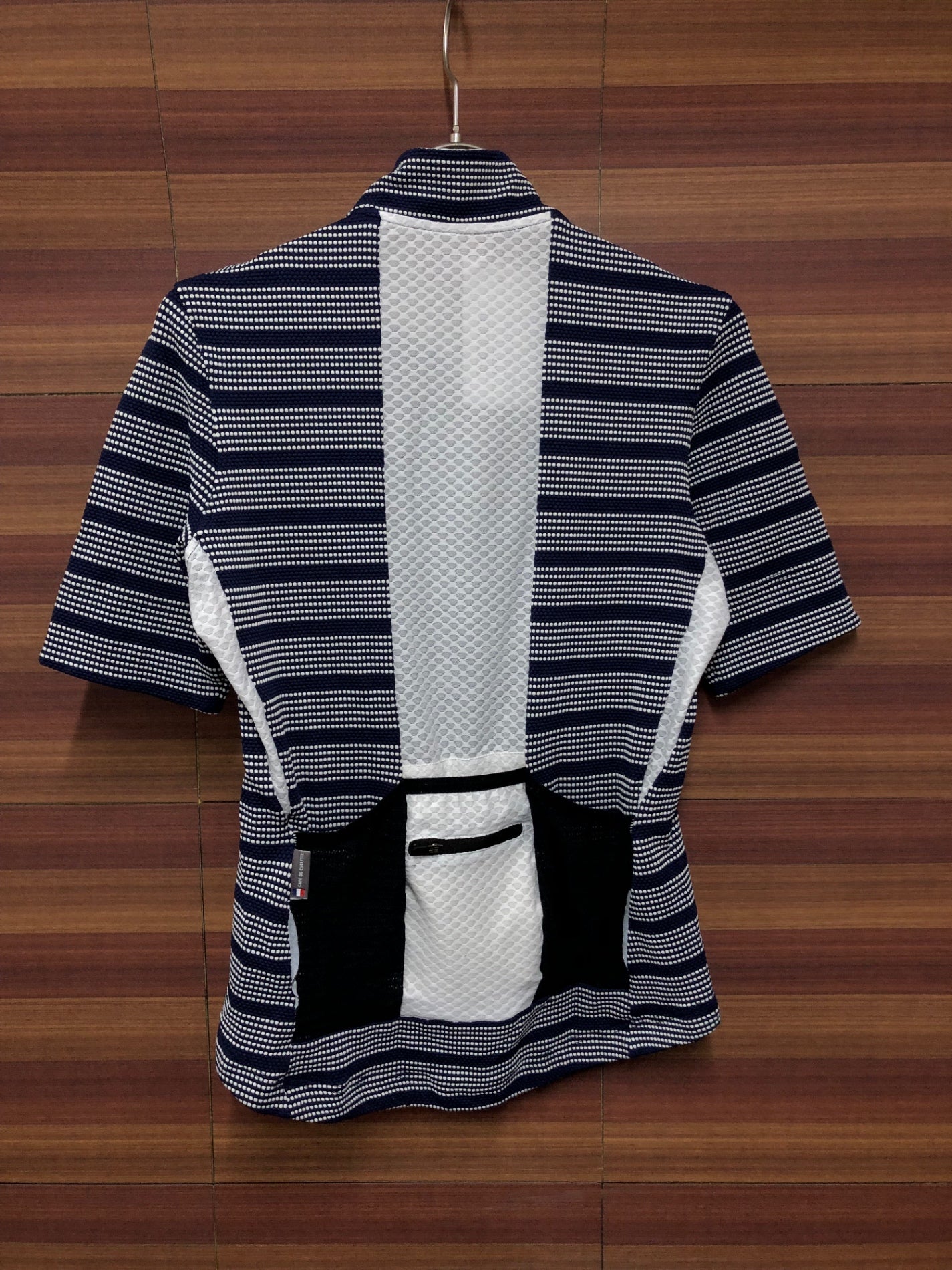 IN925 カフェドシクリステ CAFE DU CYCLISTE FRANCINE 半袖 サイクルジャージ S 紺 レディース