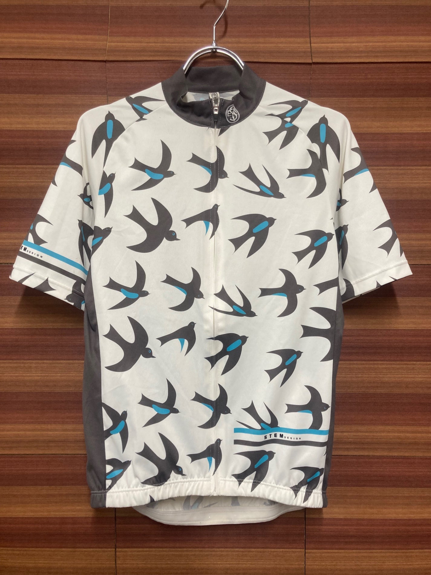 IO883 ステムデザイン STEMDESIGN 半袖 サイクルジャージ 白 M