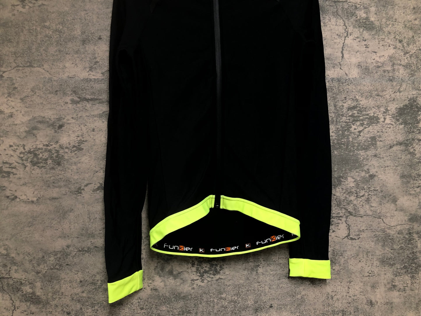 IW549 ファンキアー Funkier 長袖 サイクルジャージ 黒 S 裏起毛