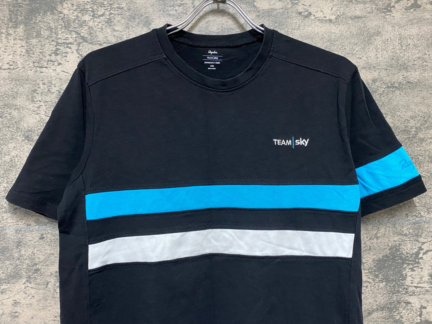 JC822 ラファ Rapha SUPPORTER'S T-SHIRT 半袖 Tシャツ 黒 M TEAM sky