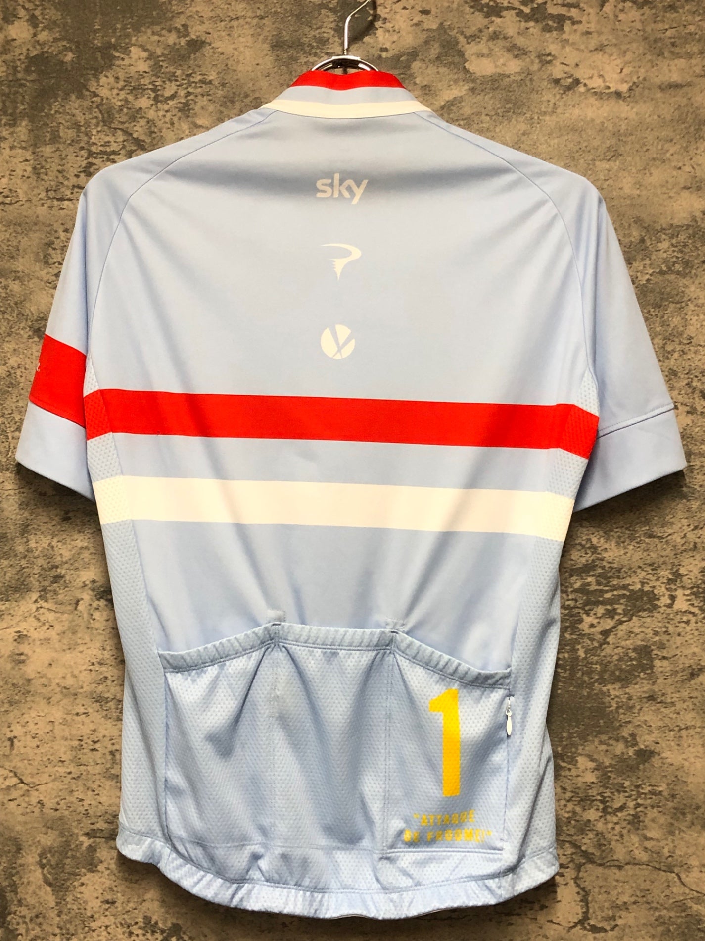 JC827 ラファ Rapha VENTOUX ATTAQUE JERSEY 半袖 サイクルジャージ 薄水色 S TEAM sky
