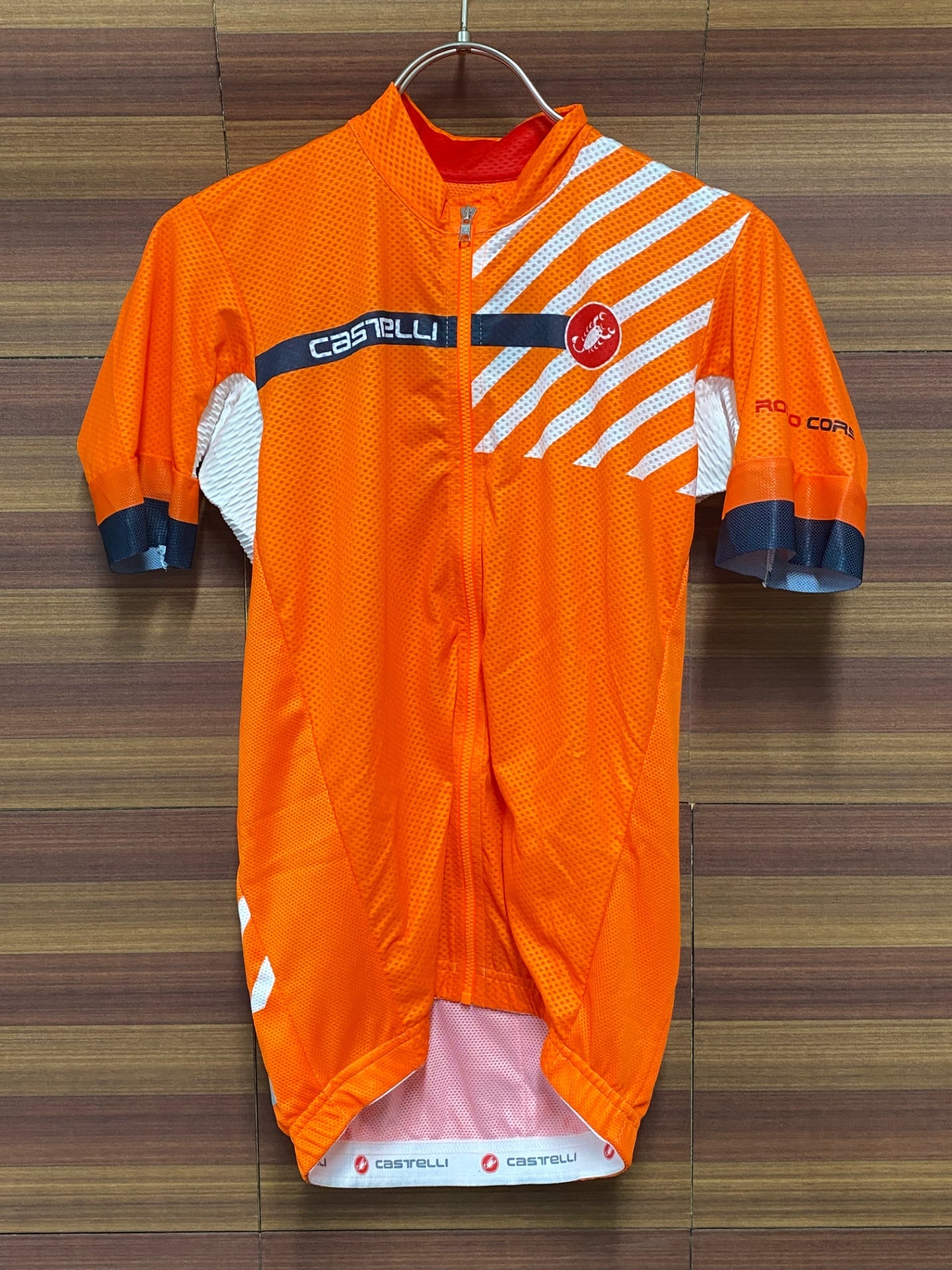 IT943 カステリ CASTELLI 半袖 サイクルジャージ オレンジ M