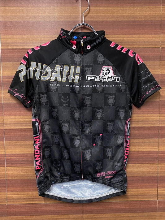 IT125 パンダーニ Pandani 半袖 サイクルジャージ 黒 XS