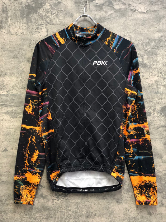 IV288 プライマル PRIMAL 長袖サイクルジャージ 黒 S裏起毛