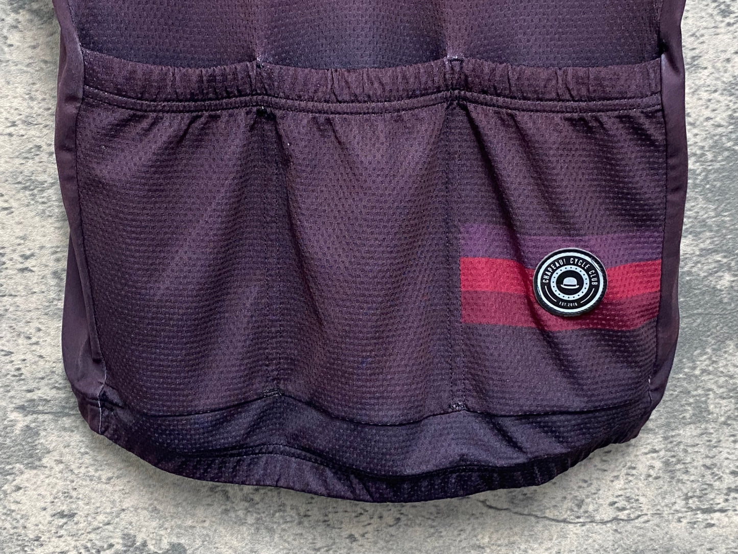 JA177 シャポー CHAPEAU! 半袖 サイクルジャージ バーガンディ S