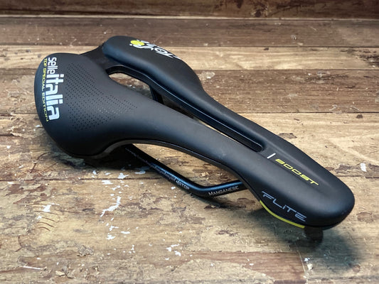 II700 セライタリア SELLE ITALIA FLITE BOOST TDF SPECIAL EDITION サドル 黒 MANGANESEレール 135mm