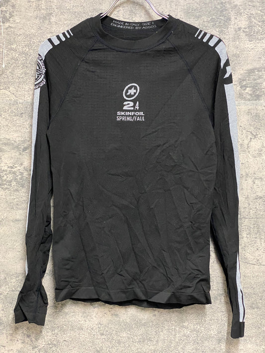 JB296 アソス assos SKINFOIL 2.4 長袖 ベースレイヤー 黒 SIZE1 SPRING/FALL