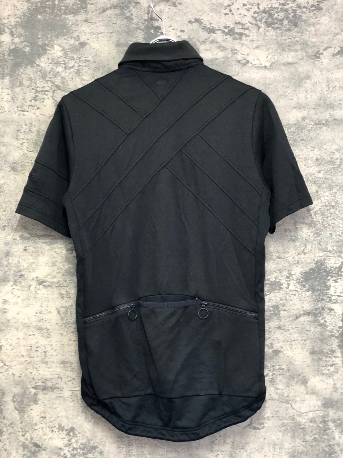 IX169 ラファ Rapha KINGS OF PAIN JERSEY 半袖 サイクルジャージ 黒 M ラファ10周年記念モデル ※ほつれ、チャック破損