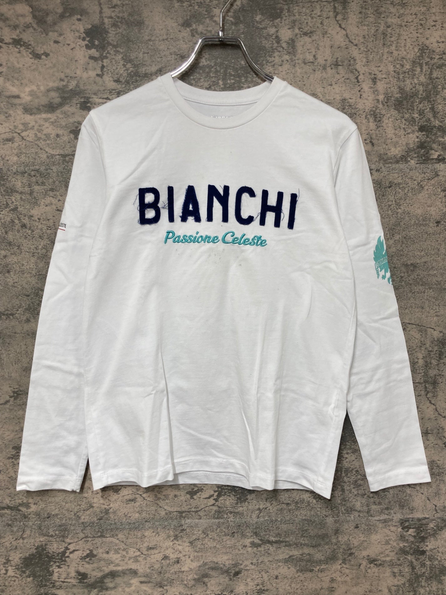 IY226 ビアンキ Bianchi 長袖 Tシャツ 白 S