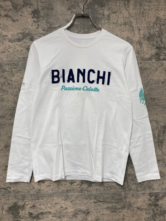 IY226 ビアンキ Bianchi 長袖 Tシャツ 白 S
