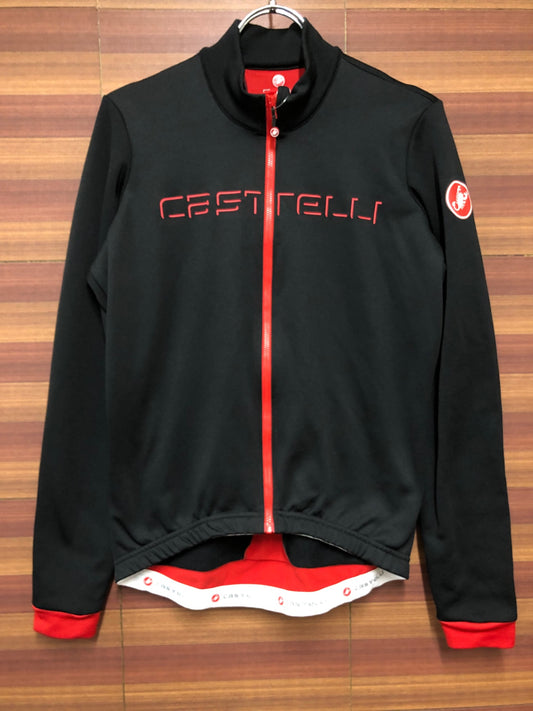 IM028 カステリ CASTELLI 長袖サイクルジャージ 黒 M 裏起毛