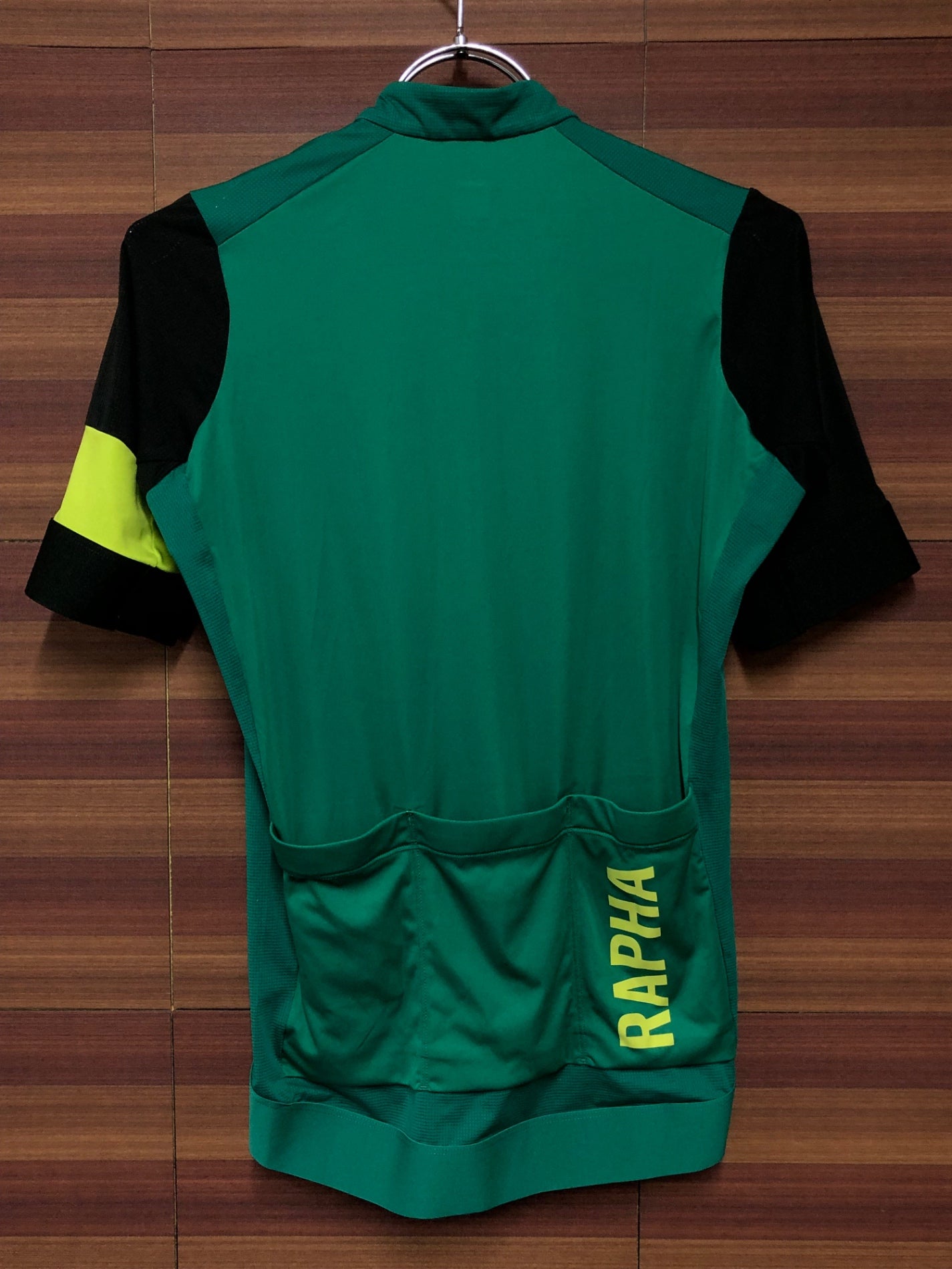 IN259 ラファ RAPHA PRO TEAM TRAINING JERSEY 半袖 サイクルジャージ 緑 Sサイズ