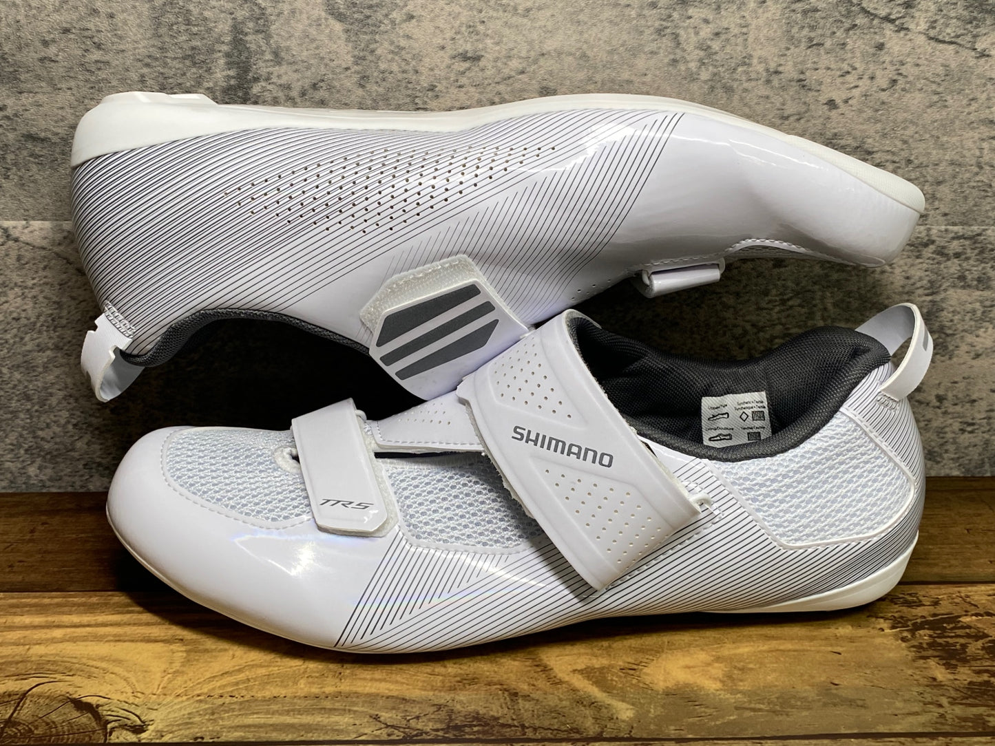 IY378 シマノ SHIMANO SH-TR501 トライアスロン ビンディングシューズ EU46 白 美品