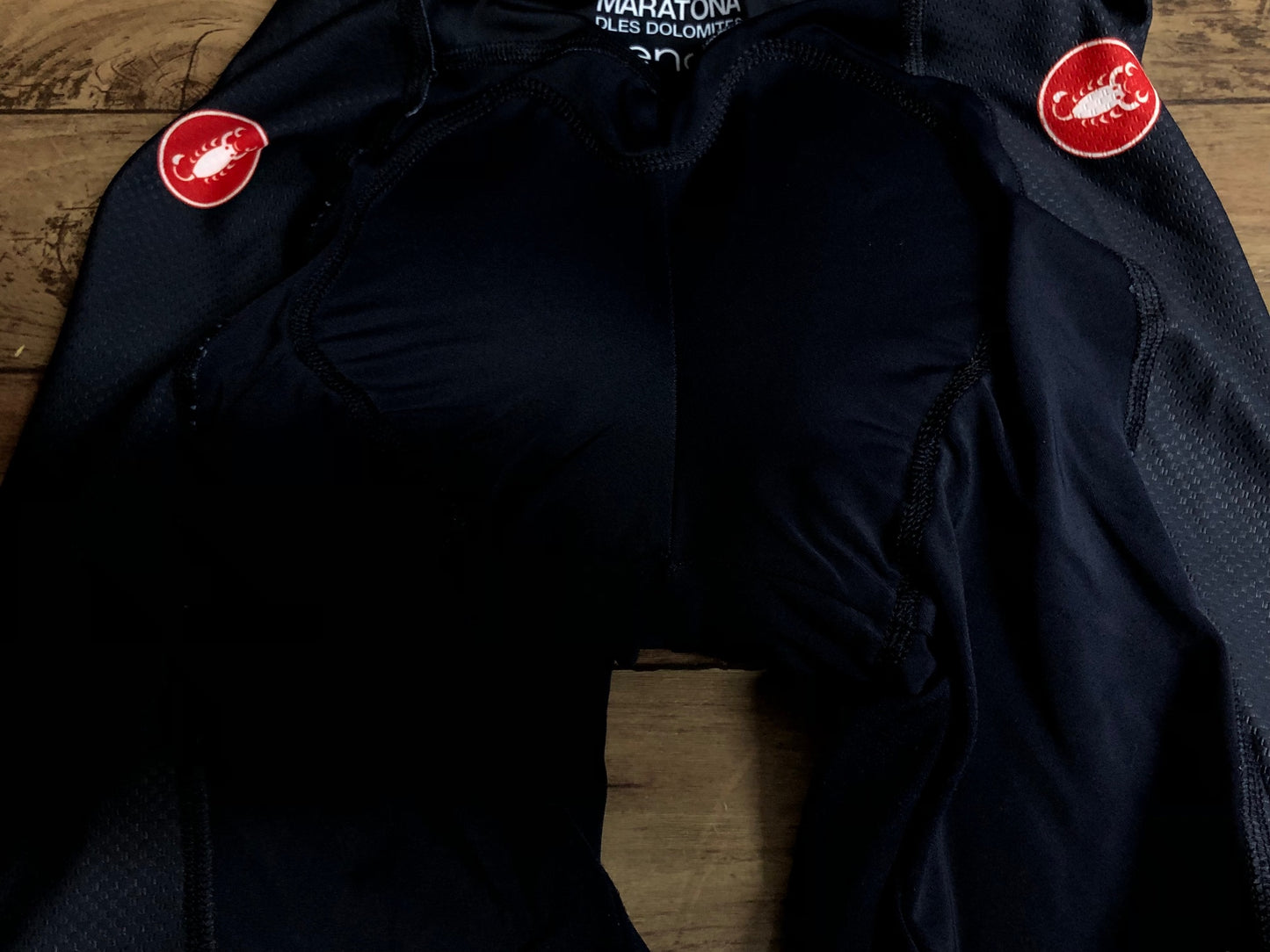 IK723 カステリ CASTELLI MARATONA DLES DOLOMITES 半袖サイクルジャージ ビブショーツ ワインレッド Lサイズ 上下セット