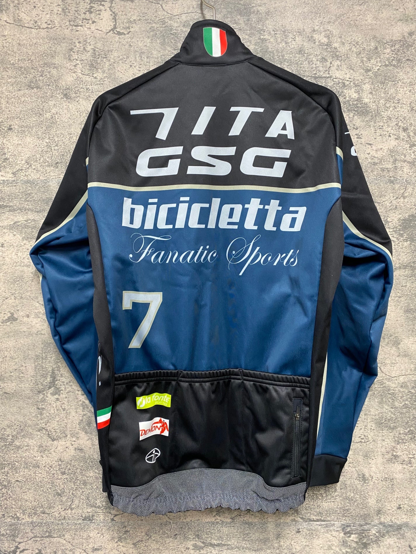 JA515 ジェッセージ GSG 7ITA サイクルジャケット 黒紺 M 裏起毛