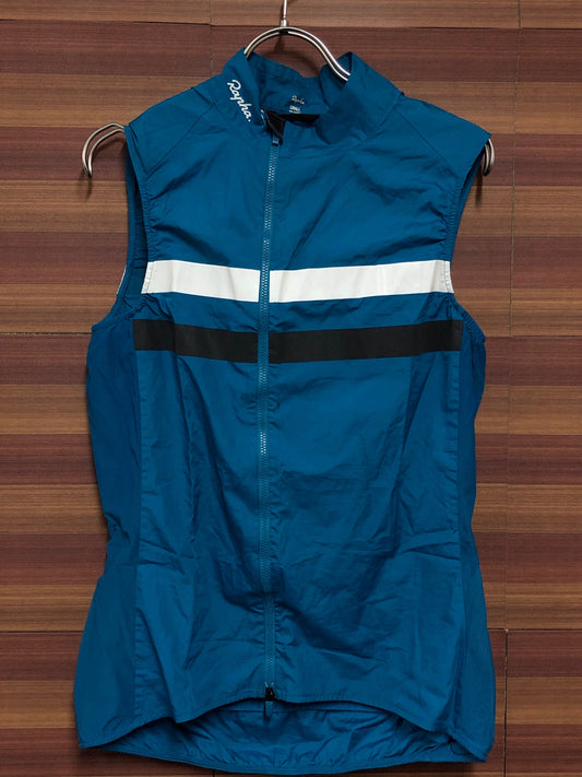 IO211 ラファ Rapha WOMEN'S BREVET REFLECTIVE GiLET サイクルベスト ジレ 青 S