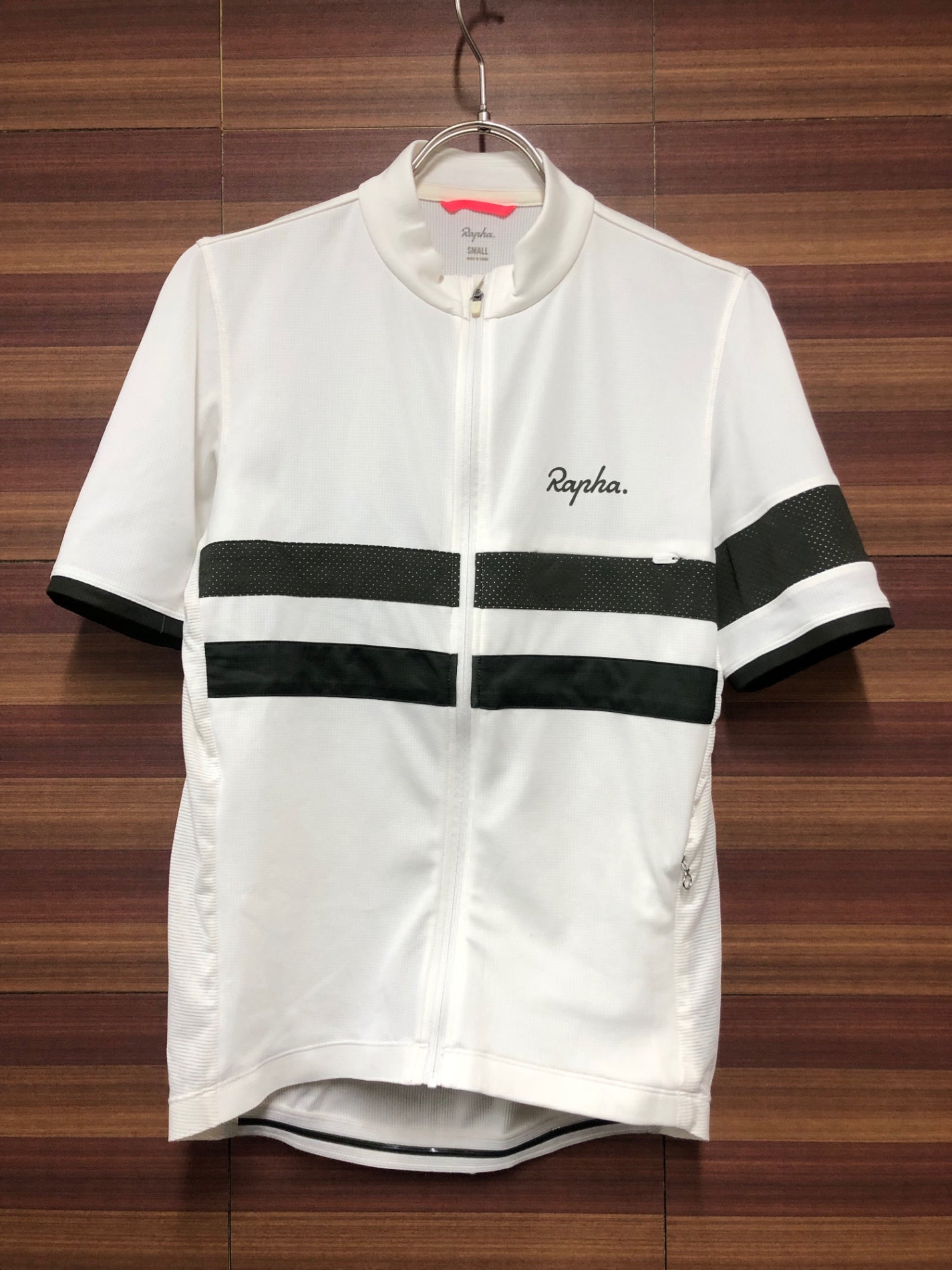 IF064 ラファ Rapha BREVET LIGHTWEIGHT JERSEY 半袖 サイクルジャージ 白 S